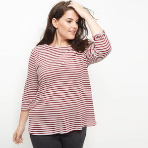 Red Stripe Loose T-shirt