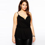 Camis Loose Casual Peplum Top black