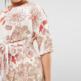 Floral Print Wrap Dress